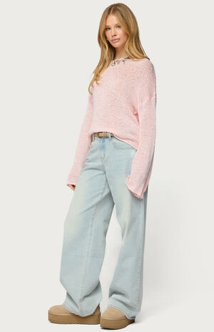 Drop Shoulder Light Knit Sweater image number 4