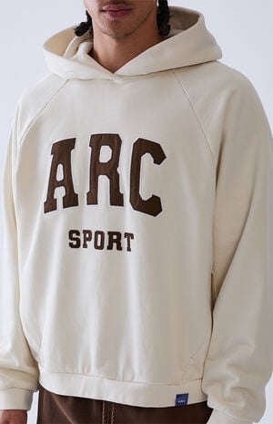 Gray Raglan Sport Fleece Hoodie image number 6