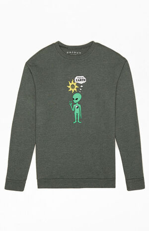 Peace Alien Crew Neck Sweatshirt image number 1