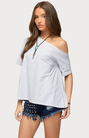 Miah Off Shoulder Shredded Back Top image number 2