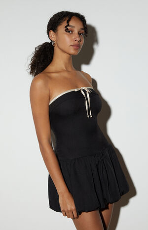Strapless Bow Front Mini Dress image number 2