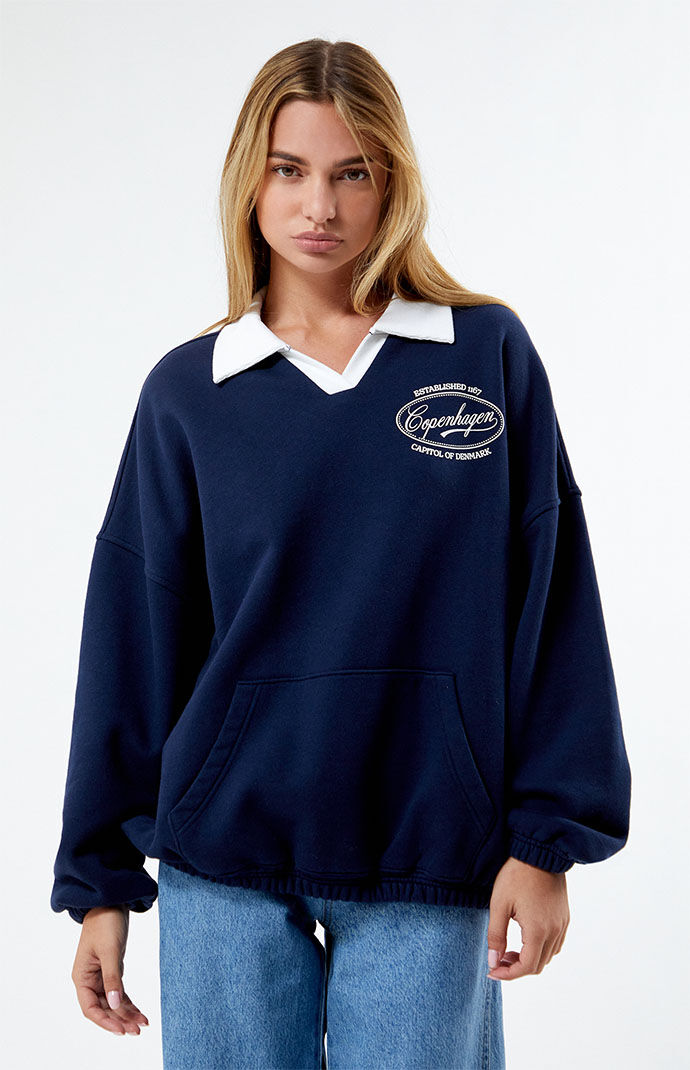 PacSun Denmark Rugby Oversized Sweatshirt PacSun