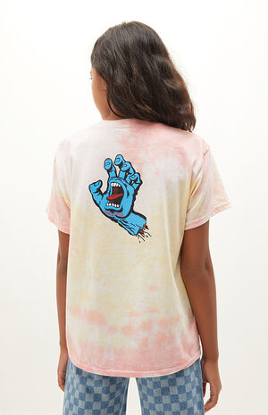 Kids Tie Dye Screaming Hand T-Shirt image number 4