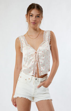 Peach Pink Daisy Top image number 1
