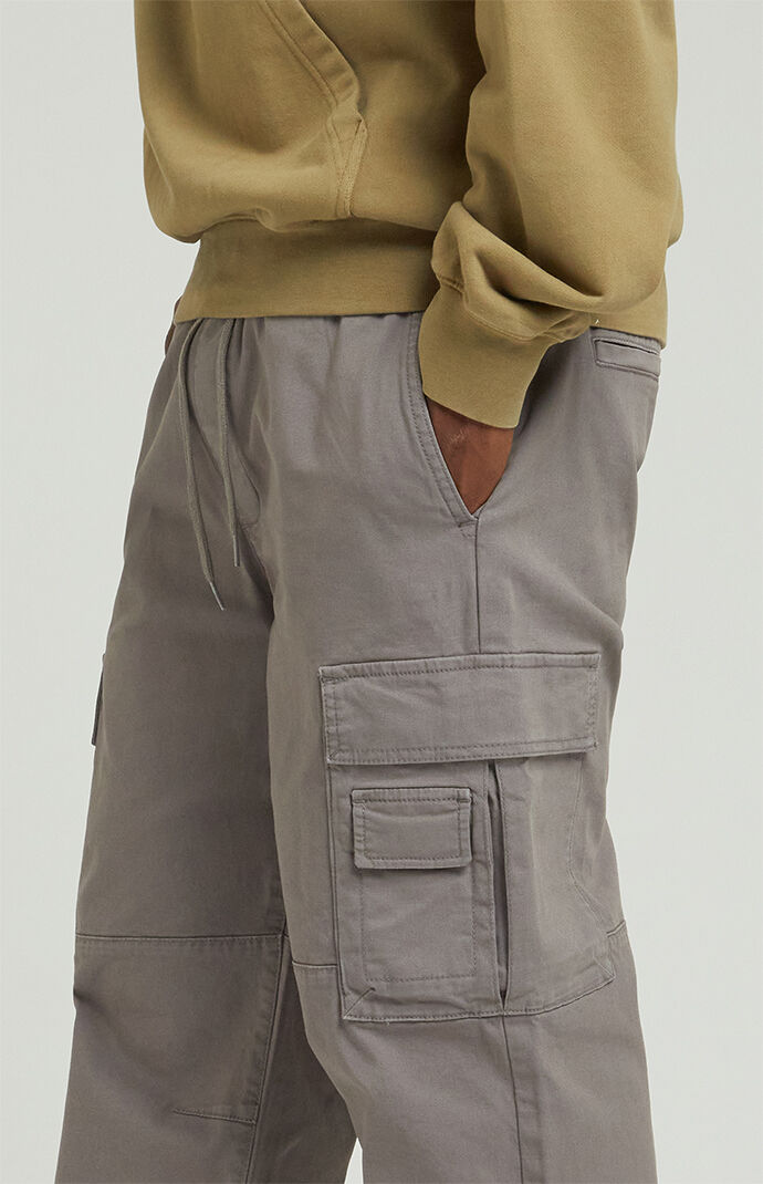 Pacsun Stretch Gray Baggy Cargo Pants | PacSun