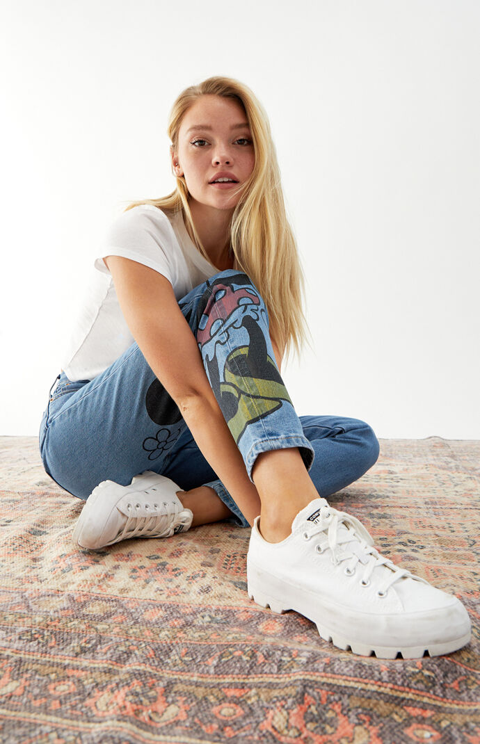 x Disney High Waisted Boyfriend Jeans