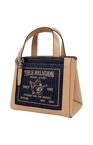 Dark Denim Arvin Buddha Motif Crossbody Tote Bag image number 3