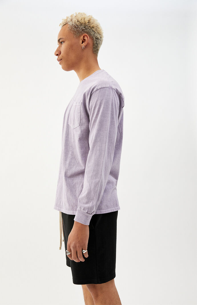 Sea Fog Vintage Wash Pocket Long Sleeve T-Shirt