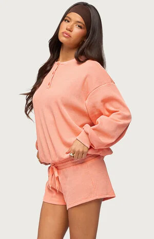 Baila Waffle Henley Top image number 2