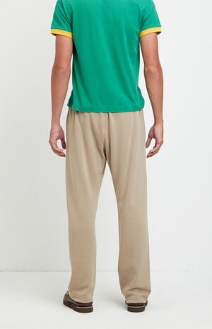 Tan Johnny Fleece Straight Sweatpants image number 4
