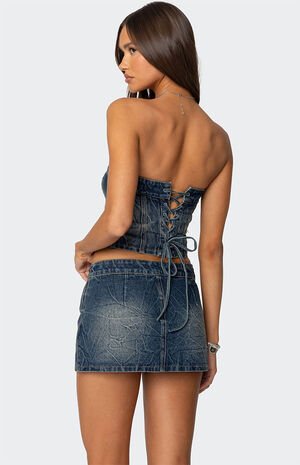 Guinevere Zip Washed Denim image number 5
