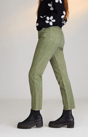 Eco Olive Mom Jeans image number 2
