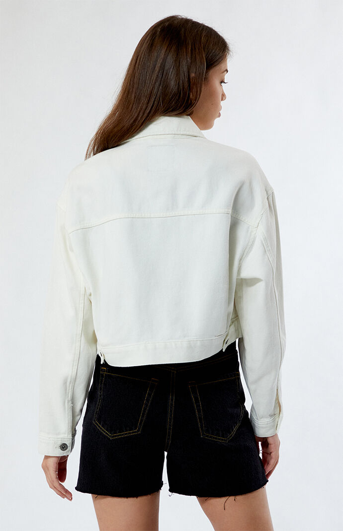 【BAON】Menati Cotton Crop Trucker Jacket RARE DNM EDIT Studded Cropped Denim Trucker Jacket | PacSun