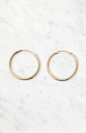 Thin Hoop Earrings image number 1