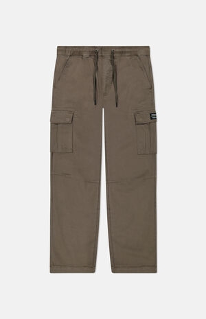Brown Open Bottom Cargo Pants image number 1