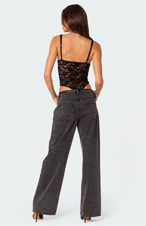 Lace & Satin Cupped Bodysuit image number 4