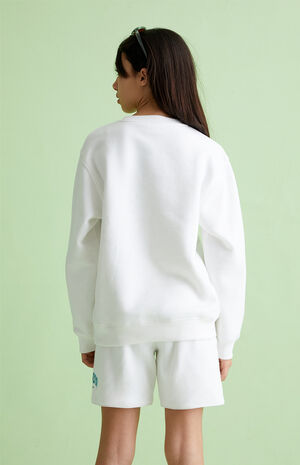 White Crew Neck Sweatshirt image number 5
