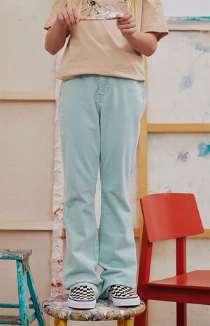 Green Corduroy Flare Pants image number 2