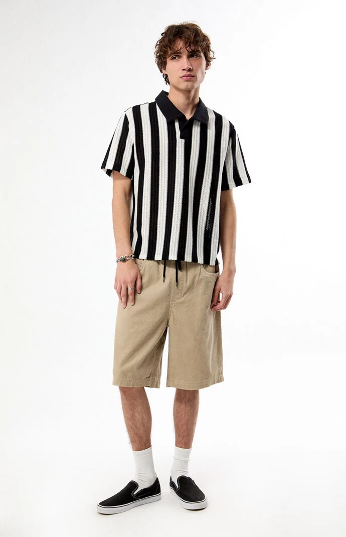Pacsun Shade Striped Knit Polo Shirt