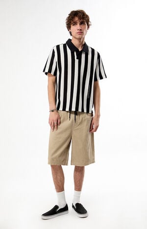 Shade Striped Knit Polo Shirt image number 1