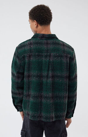 Tommy Green Plaid Classic Shacket image number 3