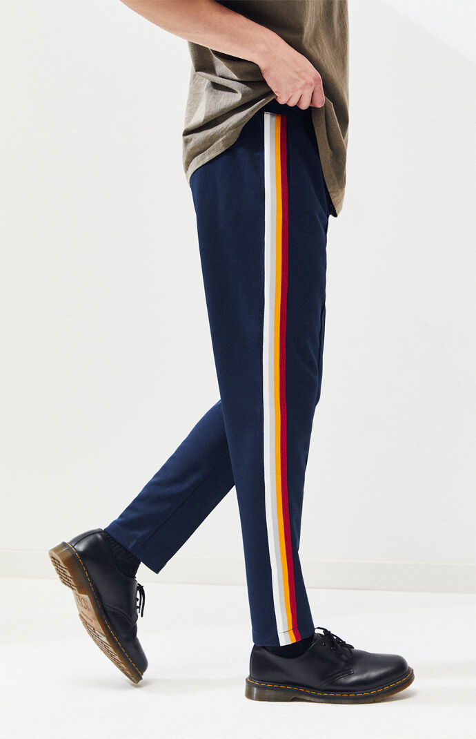 pacsun side stripe tricot black track pants