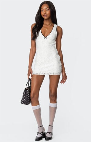 Selah Lace Contrast Mini Dress Selah Lace Contrast Mini Dress image number 3
