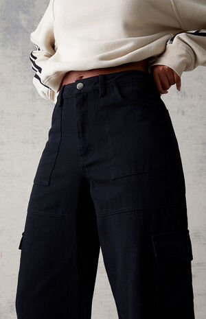 Black Utility Cargo Pants image number 4