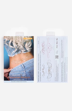 Y2K Baby Rhinestone Temporary Tattoo Set image number 4