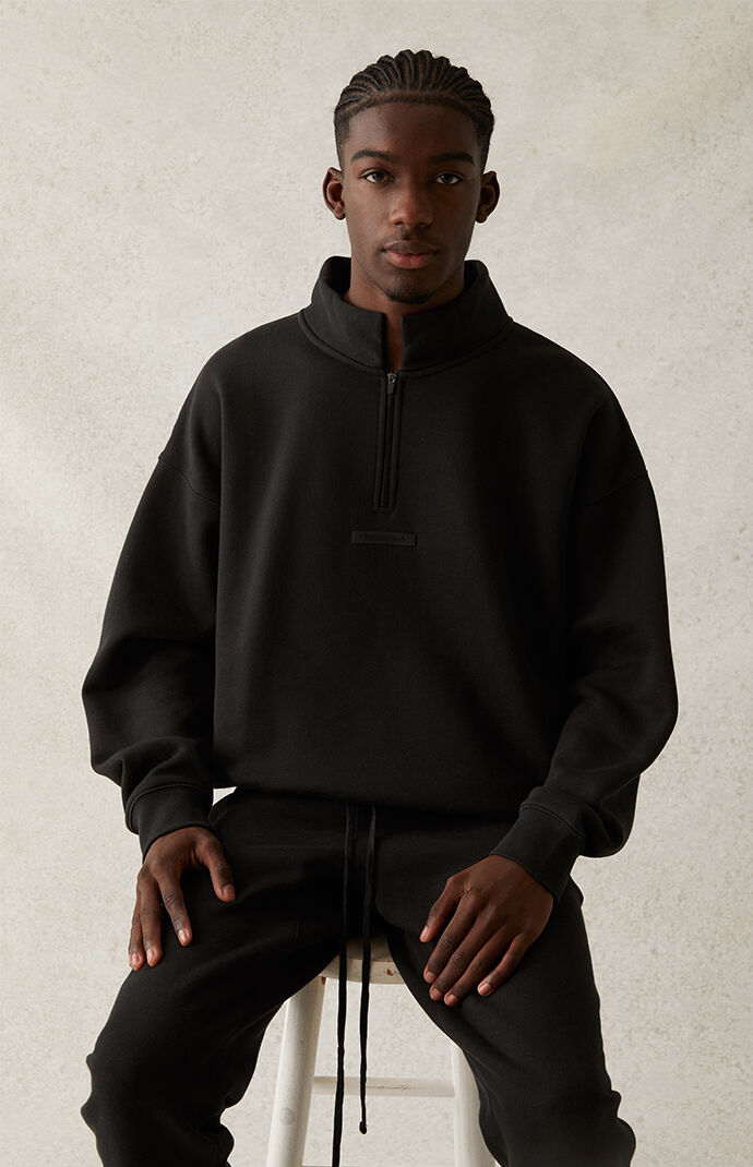 Fear of God Essentials Essentials Black Mock Neck Half Zip