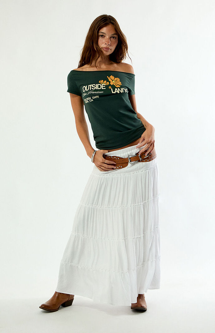 Pacsun x Outside Lands Poppy Off-The-Shoulder T-Shirt | Pacsun