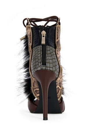 Women's Heather Animal Print Stiletto Sandals image number 3