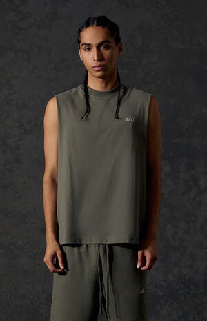 Green Standard Cut Off Muscle T-Shirt image number 2