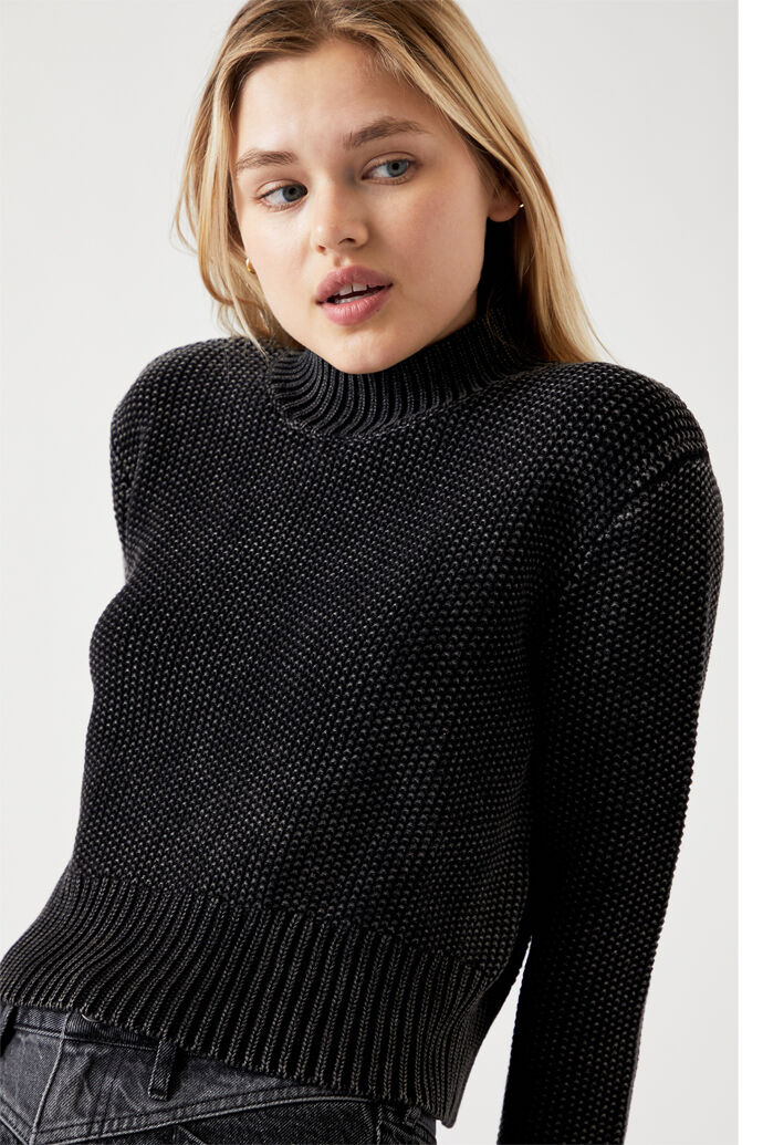 Kendall and Kylie Acid Wash Mock Neck Sweater at PacSun.com
