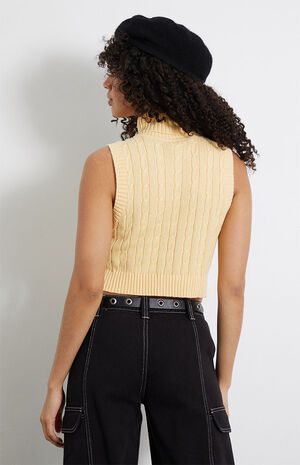Cable Knit Sweater Vest image number 4
