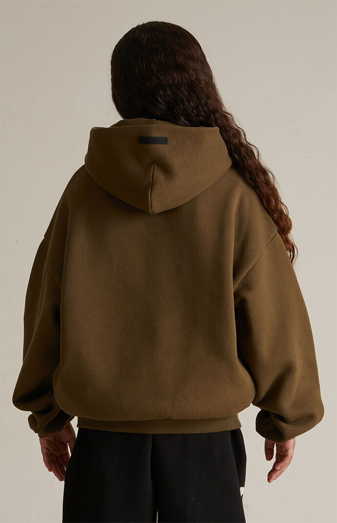 Fear of God Essentials Kids Olive Fleece Hoodie | PacSun