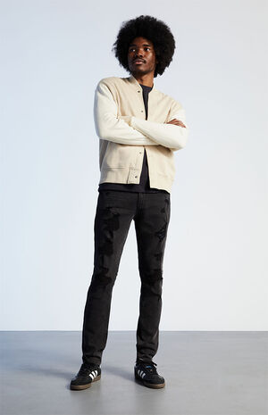 Black Zane Skinny Comfort Stretch Jeans image number 1