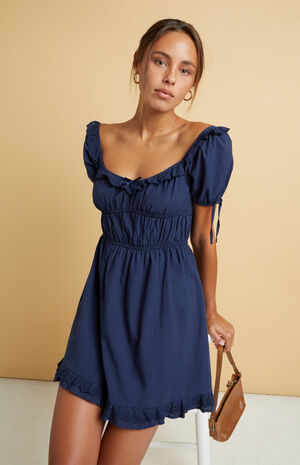 Ruby Ruffle Bow Mini Dress image number 1