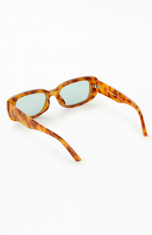 Brown Plastic Square Sunglasses image number 2