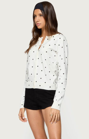 Shea Polka Dot Knitted Cardigan image number 2