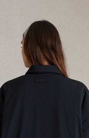 Women's Jet Black Filled Bomber Jacket image number 5