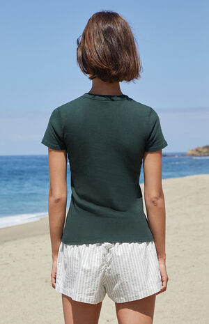 Green Hailie Basic T-Shirt image number 3