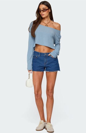 Birdy Low Rise Denim Shorts image number 1