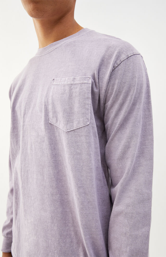 Sea Fog Vintage Wash Pocket Long Sleeve T-Shirt