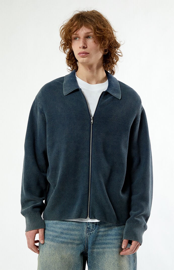 Pacsun Blue Zip Up Sweater
