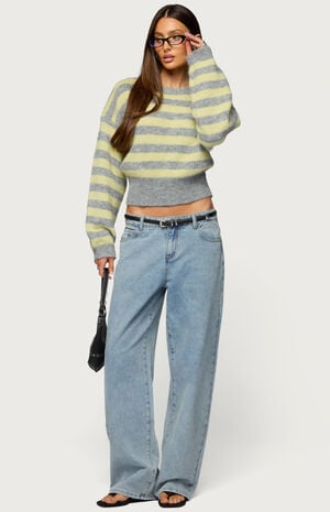 Penelope Fuzzy Striped Sweater image number 5