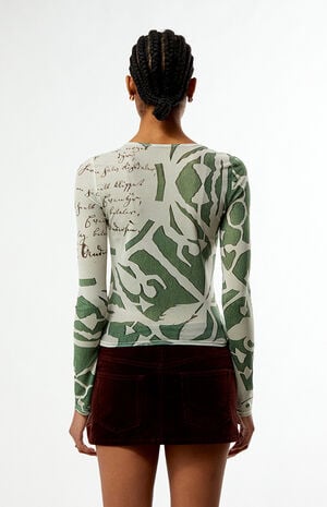 x Pacsun Fairytale Mesh Long Sleeve Top image number 5