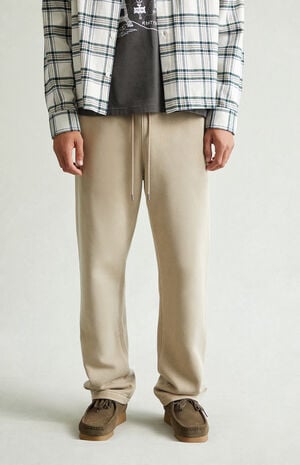 Tan Straight Leg Sweatpants image number 2