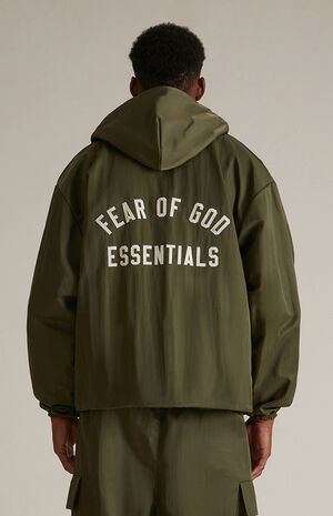 Military Textured Nylon Hooded Jacket image number 4