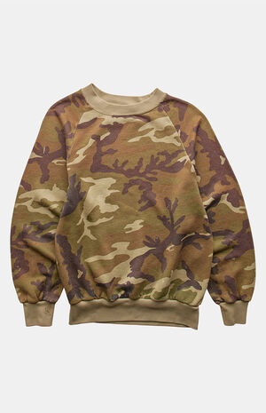 '80s Camo Crew Neck Sweatshirt image number 1